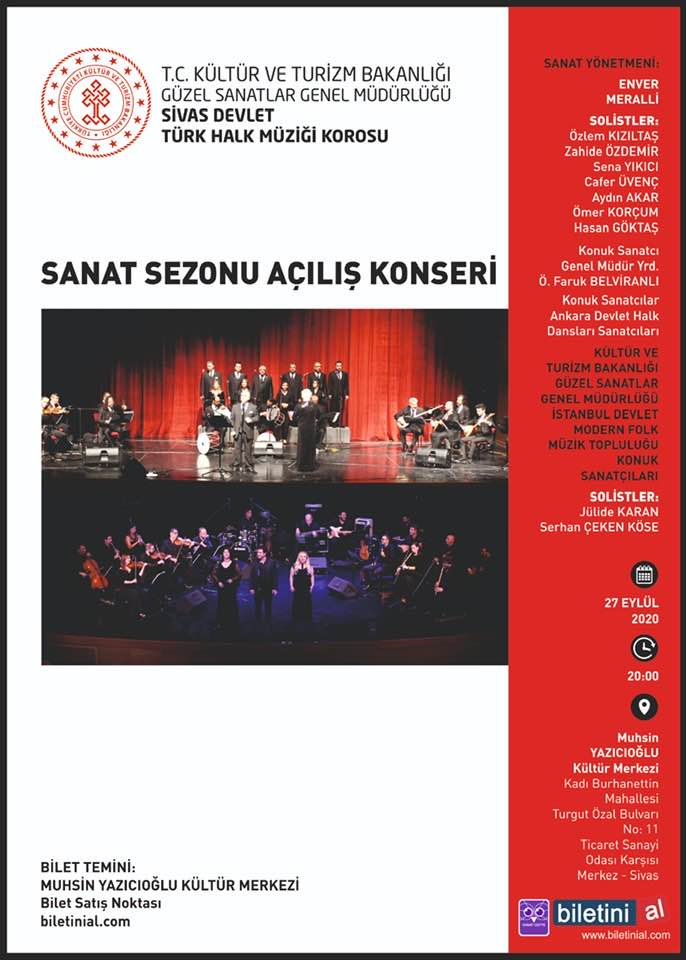 Sivas Devlet Türk Halk Müziği Korosu Sanat Sezonunu Açıyor