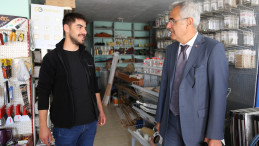 Başkan Zeki Özdemir, şiddetli dolu yağışından etkilenen Altınyayla ilçesini ziyaret etti