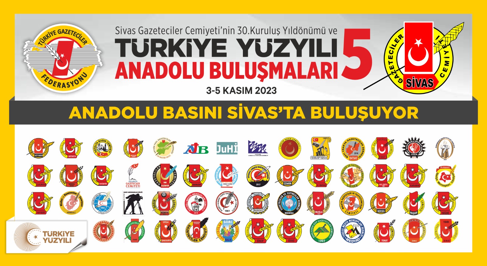 Türkiye Gazeteciler Federasyonu Başkanlar konseyi 03-05 Kasım tarihleri arasında Cumhuriyetin ilan edildiği Sivas’ta yapılacak