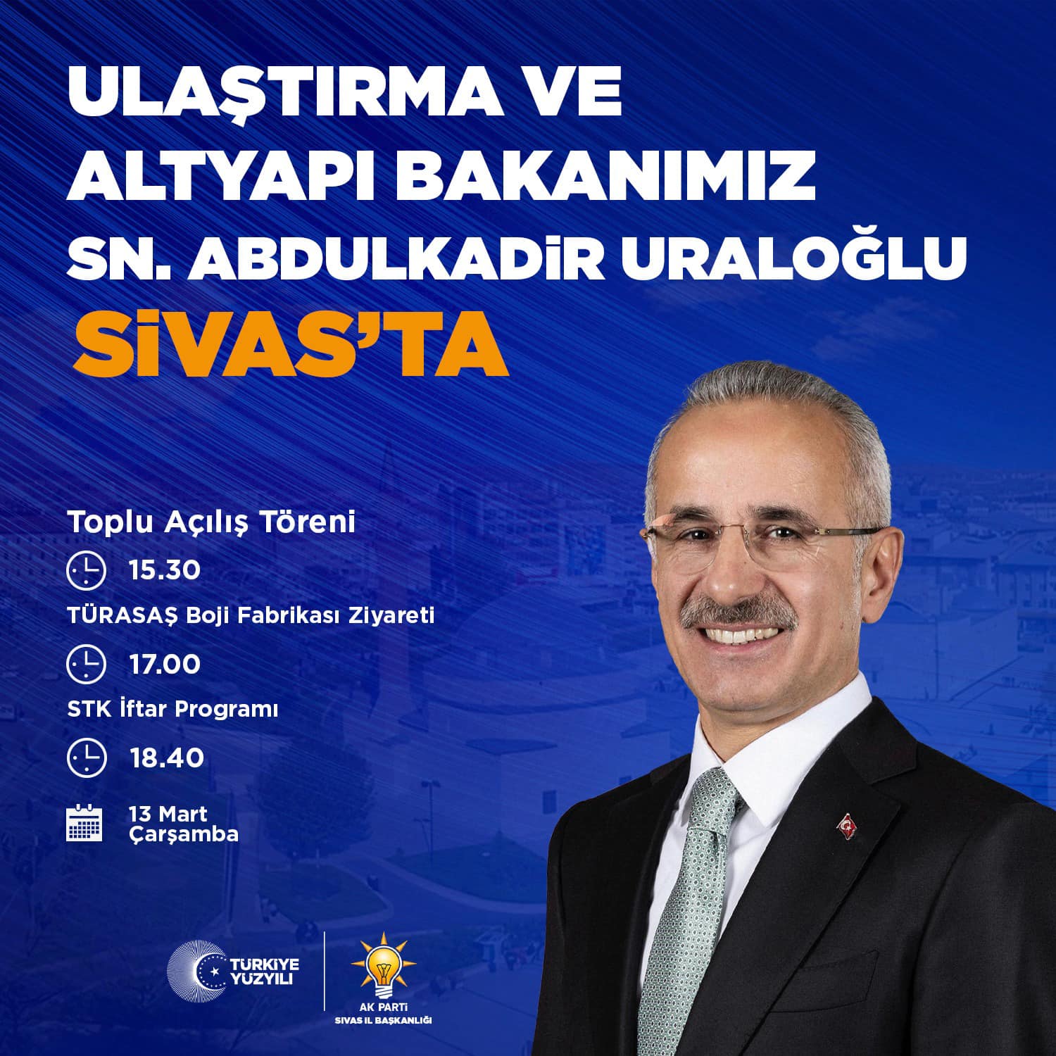 Yarın Ulaştırma Bakanı Abdulkadir Uraloğlu Müjdelerle gelecek mi