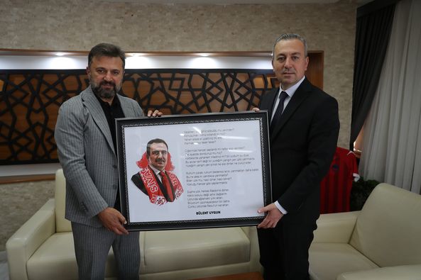 Sivasspor Teknik Direktörü Bülent Uygun Başkan Uzunu ziyaret etti