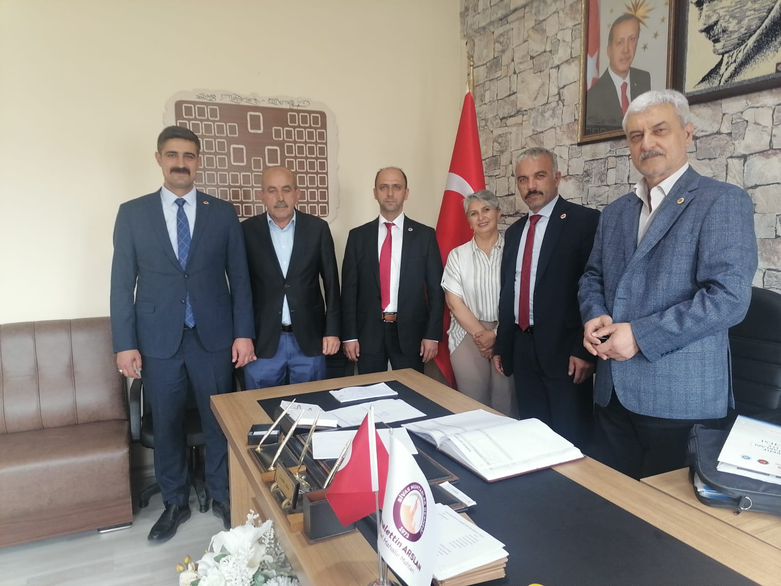 Sivas Muhtarlar Derneği Başkanı Cemalettin Arslan güven tazeledi.