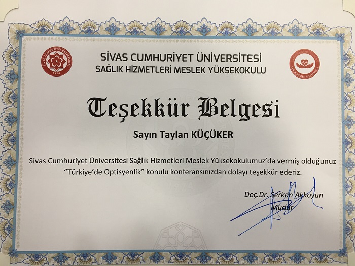 Türkiye'de Optisyenlik Konulu Konferans yapıldı
