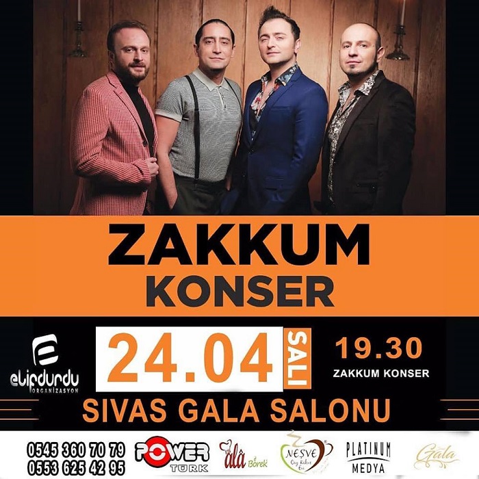 Zakkum Grubu  Turne Kapsamında Sivas’ta konser verecek